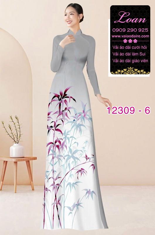 Vải áo dài in hoa 3D