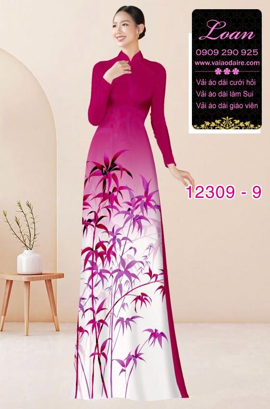 Vải áo dài in hoa 3D