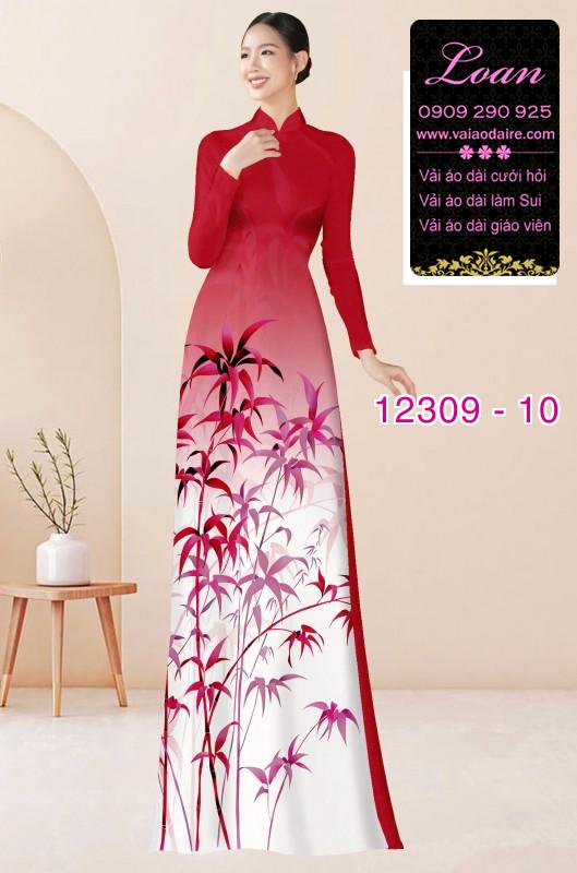 Vải áo dài in hoa 3D