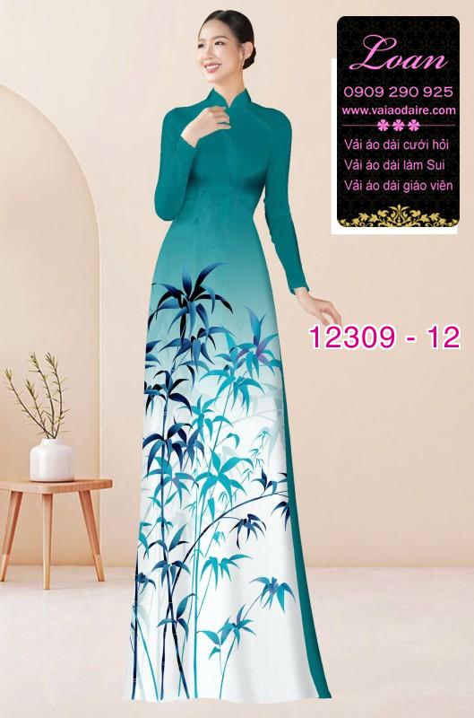 Vải áo dài in hoa 3D