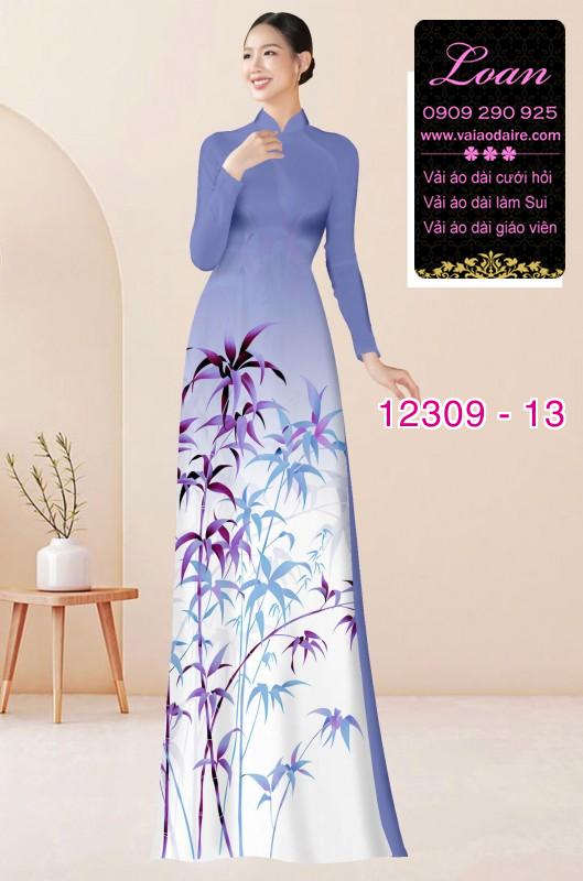 Vải áo dài in hoa 3D