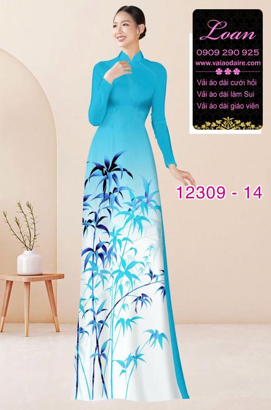 Vải áo dài in hoa 3D