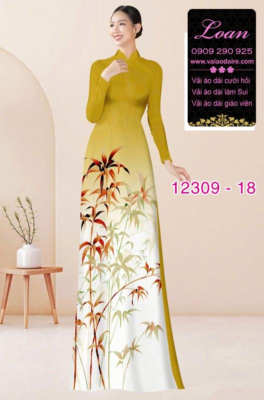 Vải áo dài in hoa 3D