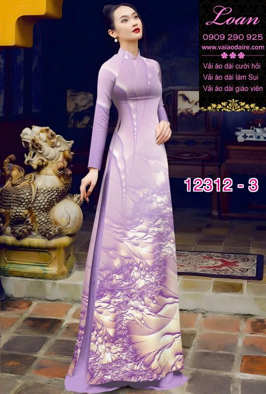 Vải áo dài in hoa 3D Vải áo dài in hoa 3D