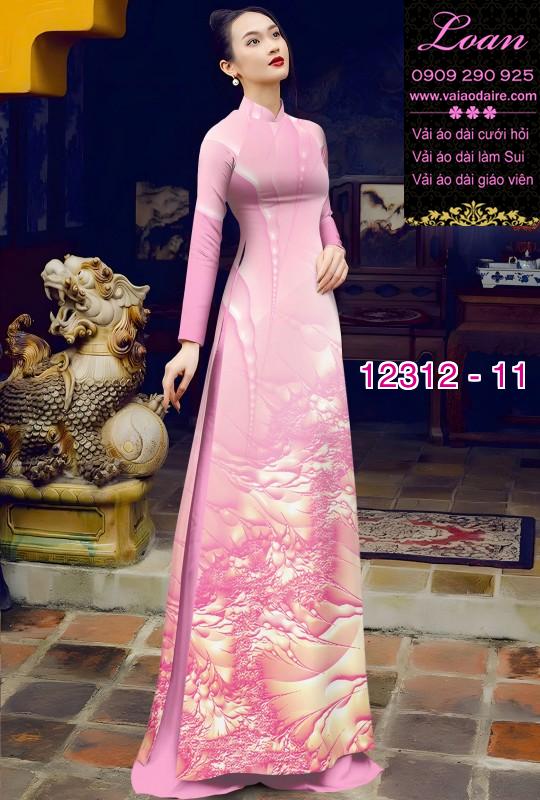 Vải áo dài in hoa 3D Vải áo dài in hoa 3D