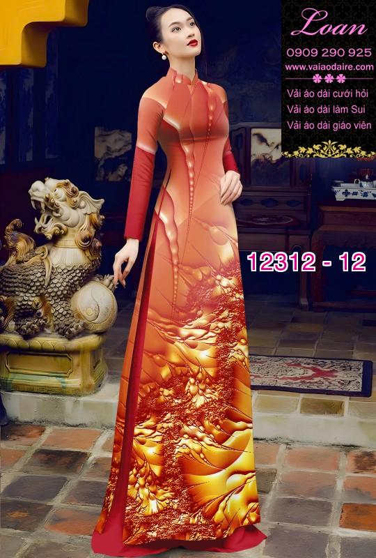 Vải áo dài in hoa 3D Vải áo dài in hoa 3D