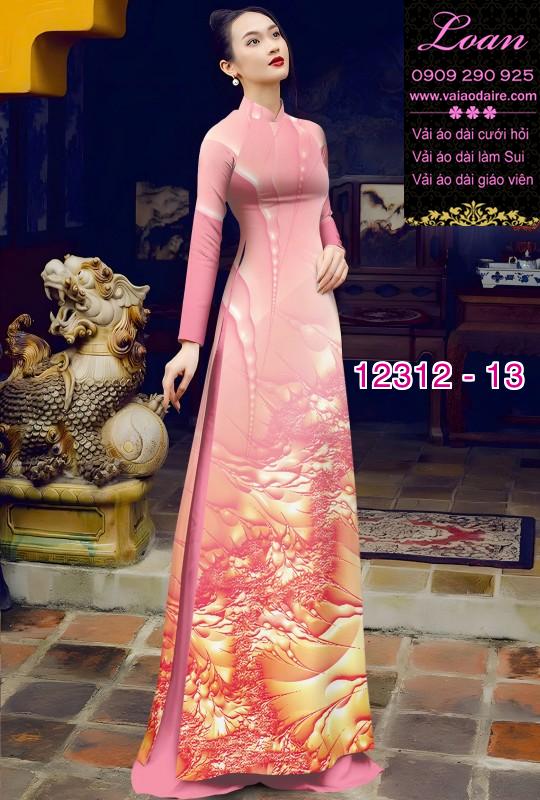 Vải áo dài in hoa 3D Vải áo dài in hoa 3D
