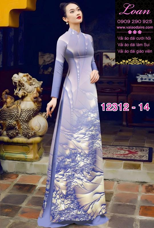 Vải áo dài in hoa 3D Vải áo dài in hoa 3D