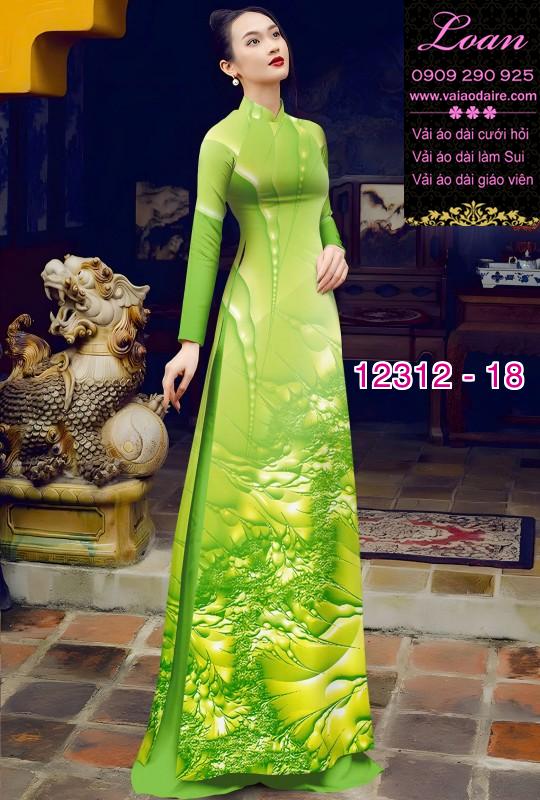 Vải áo dài in hoa 3D Vải áo dài in hoa 3D