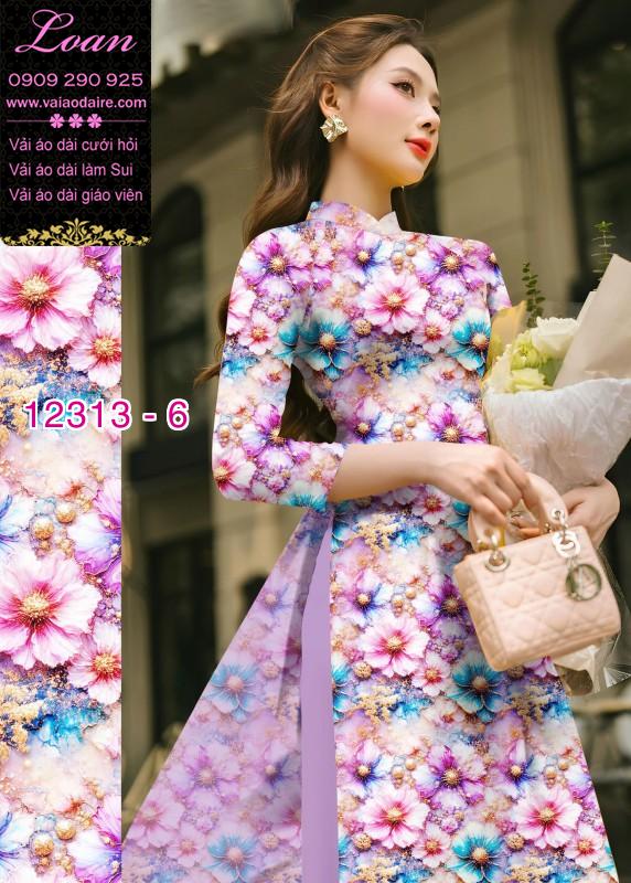 Vải áo dài hoa nhí Vải áo dài hoa nhí