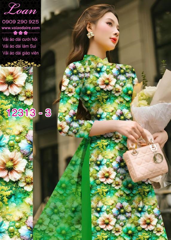 Vải áo dài hoa nhí Vải áo dài hoa nhí