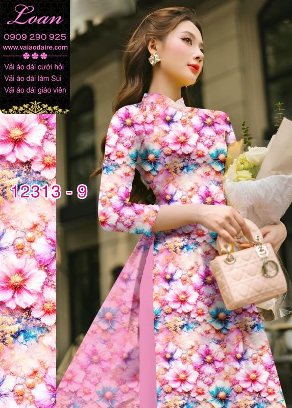 Vải áo dài hoa nhí Vải áo dài hoa nhí