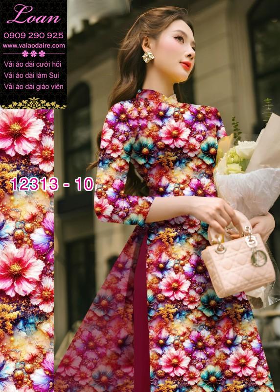 Vải áo dài hoa nhí Vải áo dài hoa nhí