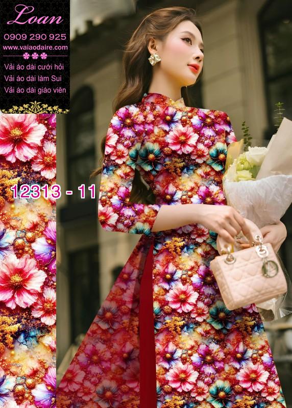 Vải áo dài hoa nhí Vải áo dài hoa nhí