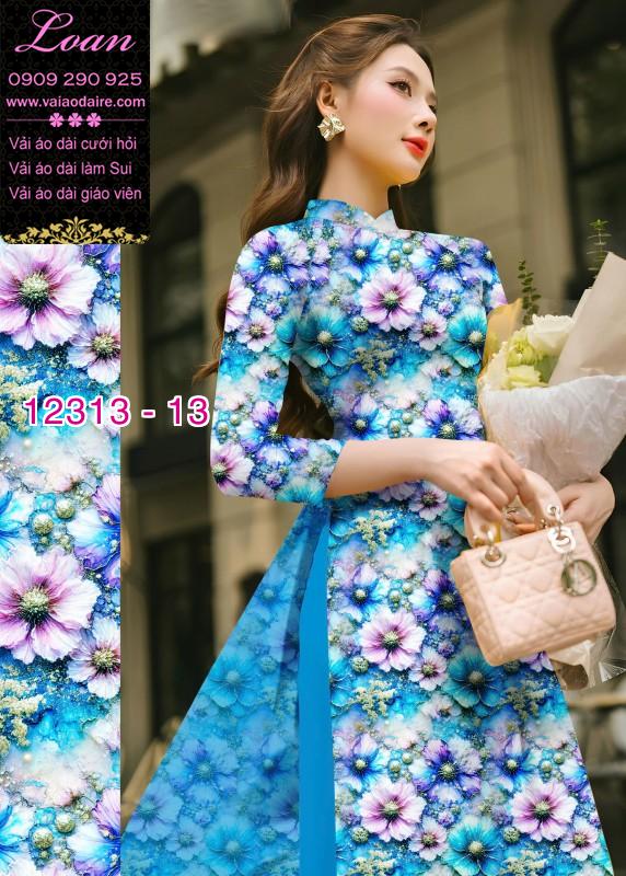 Vải áo dài hoa nhí Vải áo dài hoa nhí