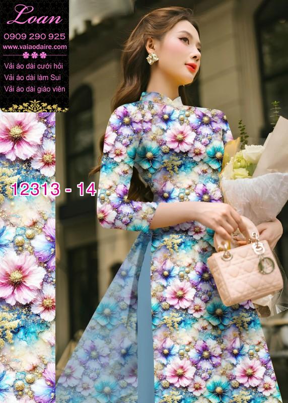 Vải áo dài hoa nhí Vải áo dài hoa nhí