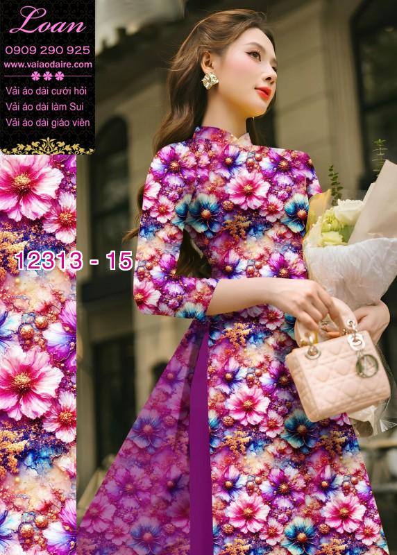 Vải áo dài hoa nhí Vải áo dài hoa nhí