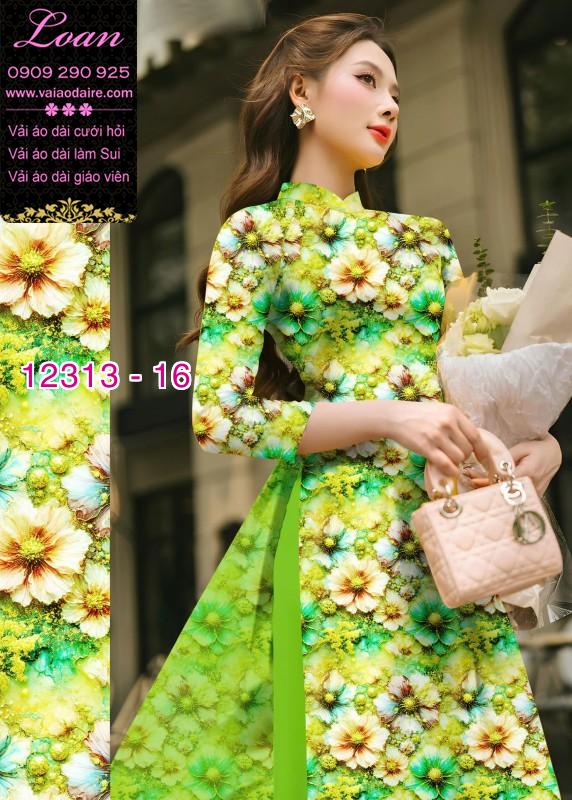 Vải áo dài hoa nhí Vải áo dài hoa nhí