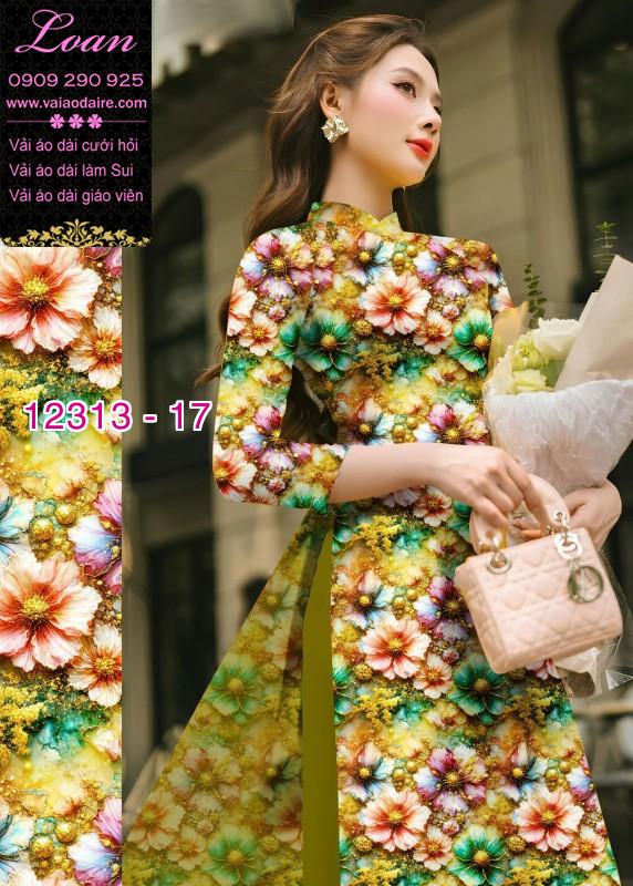 Vải áo dài hoa nhí Vải áo dài hoa nhí