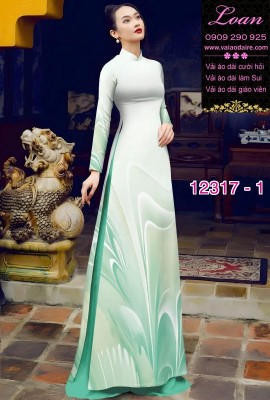 Vải áo dài hoa văn lập thể-DT 12317
