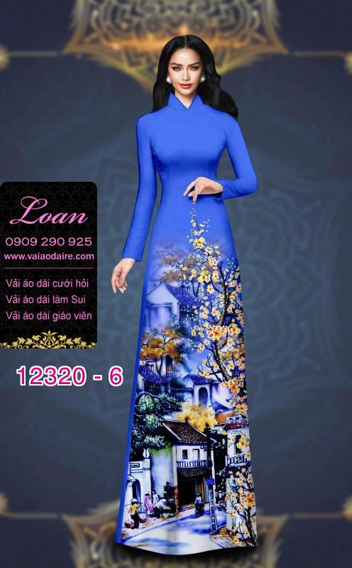 Vải áo dài phong cảnh in 3D Vải áo dài phong cảnh in 3D