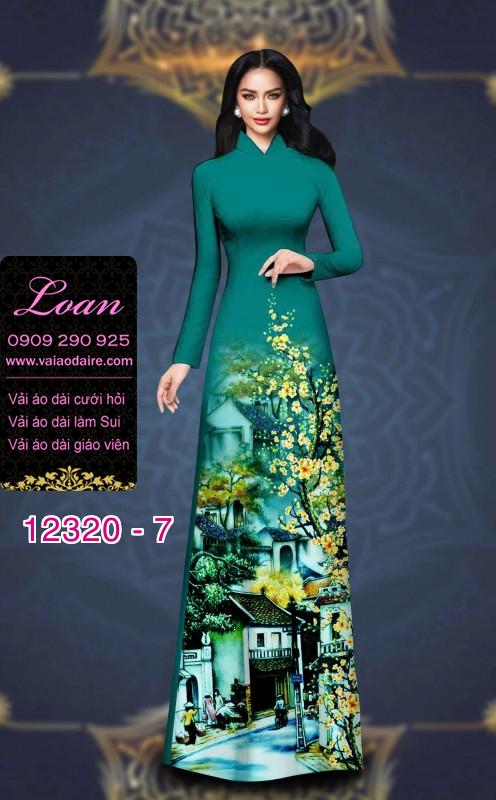 Vải áo dài phong cảnh in 3D Vải áo dài phong cảnh in 3D