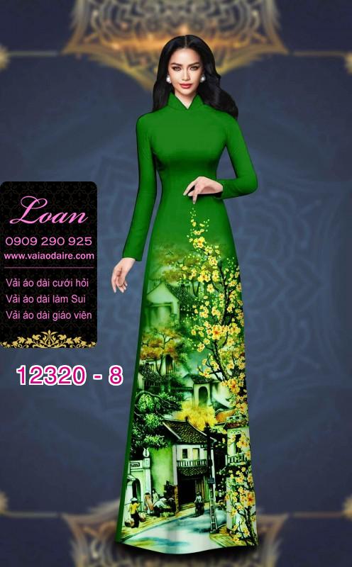 Vải áo dài phong cảnh in 3D Vải áo dài phong cảnh in 3D