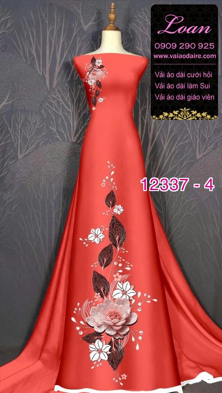 Vải áo dài hoa in 3D