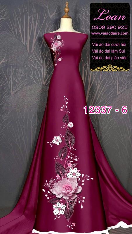 Vải áo dài hoa in 3D