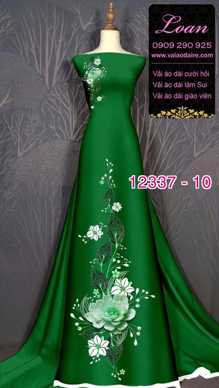 Vải áo dài hoa in 3D