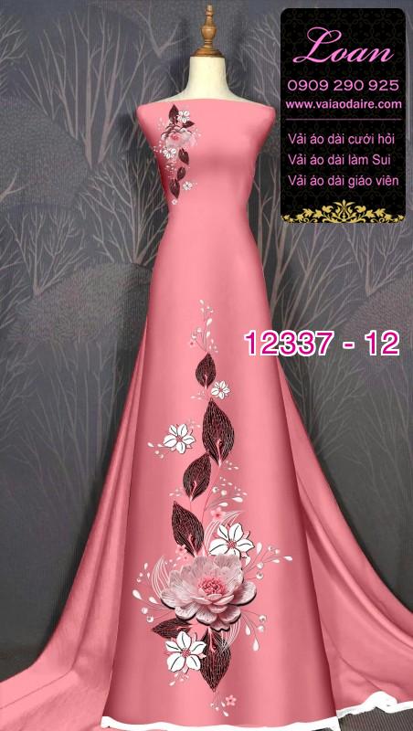 Vải áo dài hoa in 3D