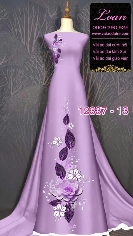 Vải áo dài hoa in 3D