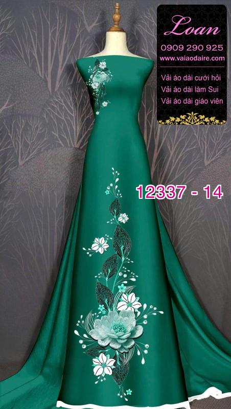Vải áo dài hoa in 3D