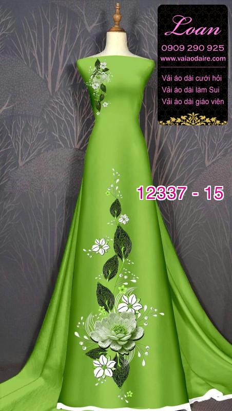 Vải áo dài hoa in 3D