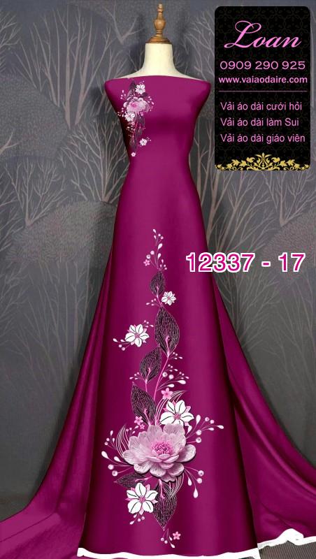 Vải áo dài hoa in 3D