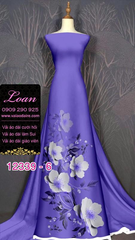 Vải áo dài hoa in 3D