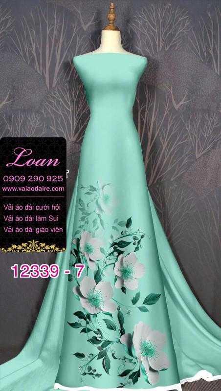 Vải áo dài hoa in 3D