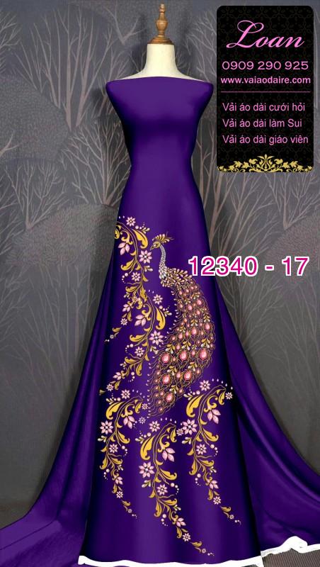 Vải áo dài hoa in 3D