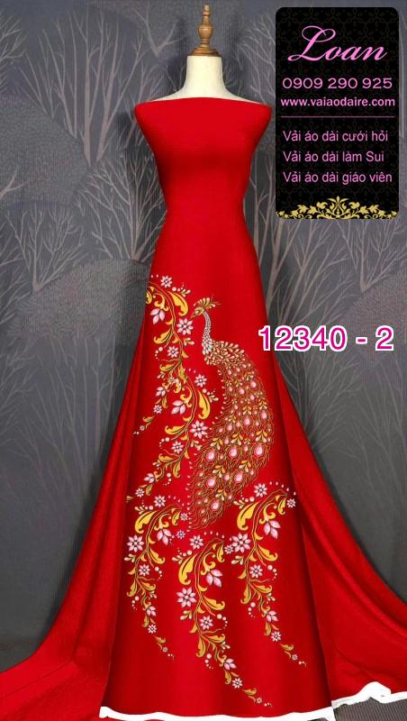 Vải áo dài hoa in 3D