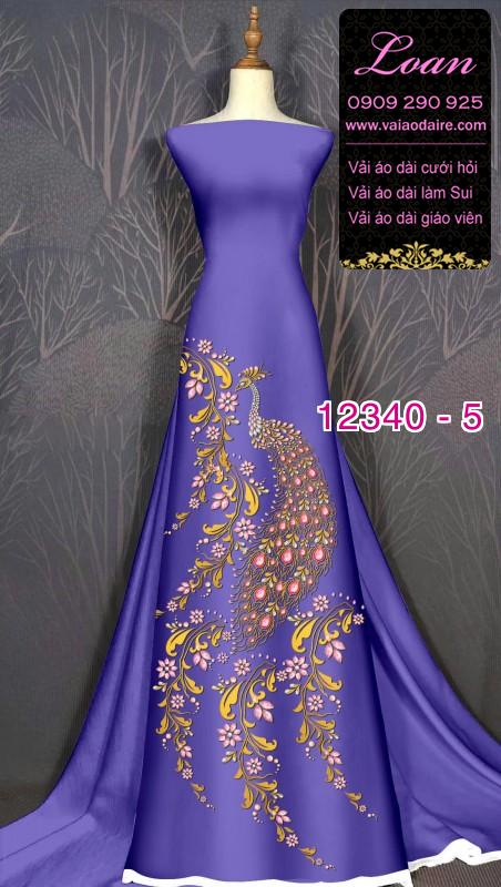 Vải áo dài hoa in 3D