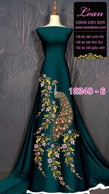 Vải áo dài hoa in 3D