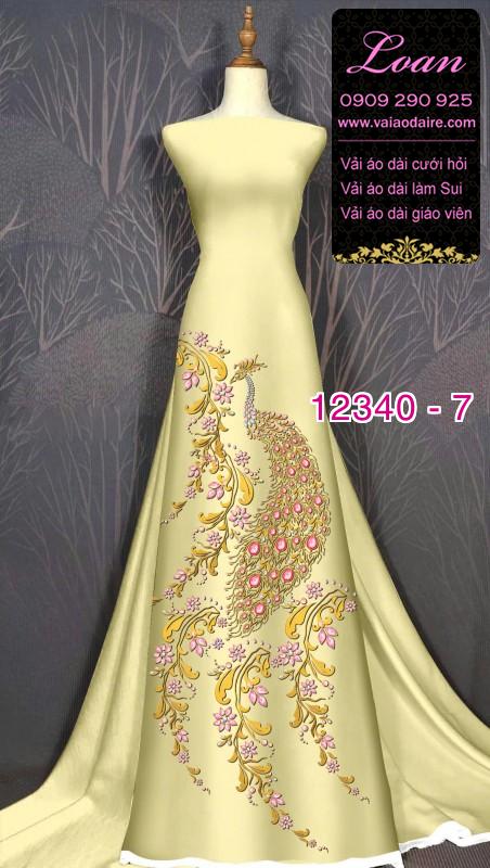 Vải áo dài hoa in 3D