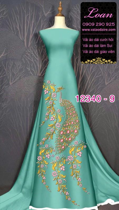 Vải áo dài hoa in 3D