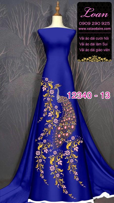 Vải áo dài hoa in 3D