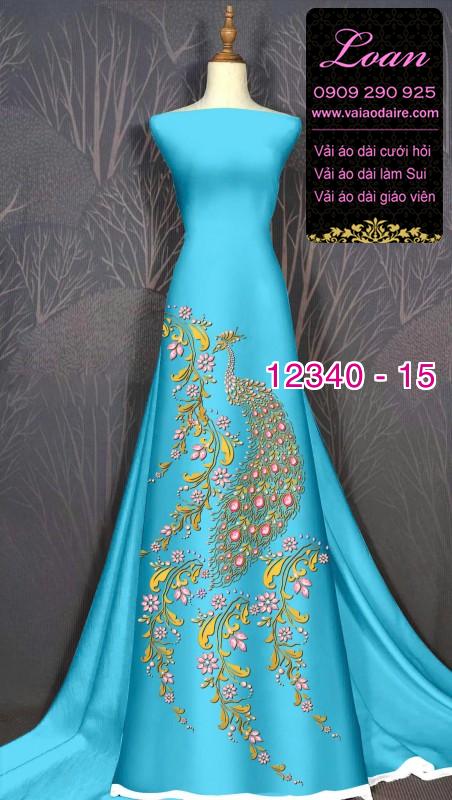 Vải áo dài hoa in 3D