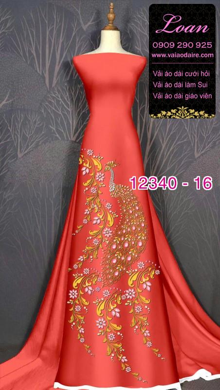 Vải áo dài hoa in 3D