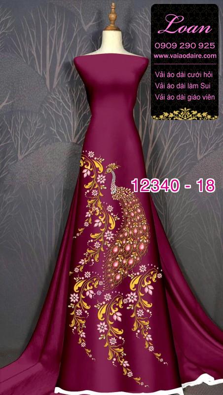 Vải áo dài hoa in 3D