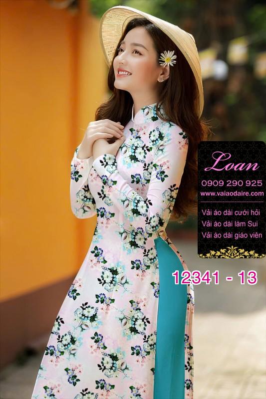 Vải áo dài hoa nhí nhẹ nhàng