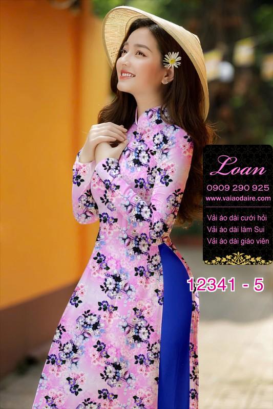 Vải áo dài hoa nhí nhẹ nhàng