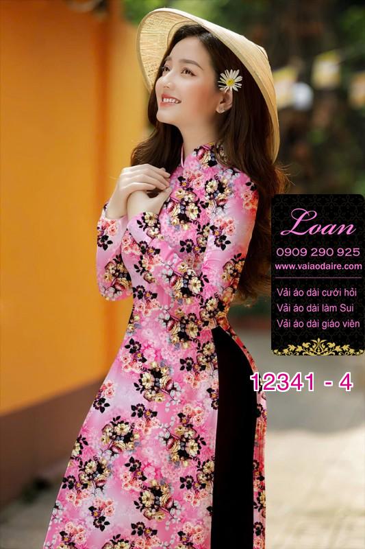 Vải áo dài hoa nhí nhẹ nhàng
